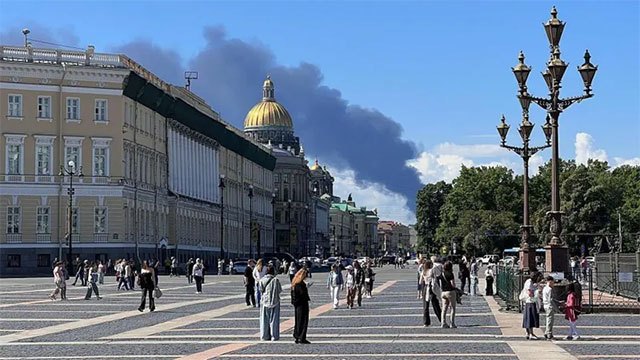 Ukrainian drones hit St Petersburg as Putin’s flagship economic forum opens