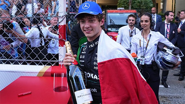 Teen F1 leader Kimi Antonelli continues record run with Monaco GP win