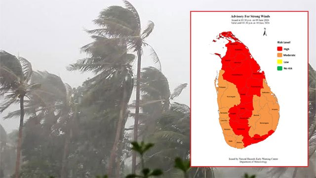 Advisory issued for strong winds