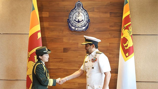 Chinese Defence Attaché holds talks with Sri Lanka Navy Commander